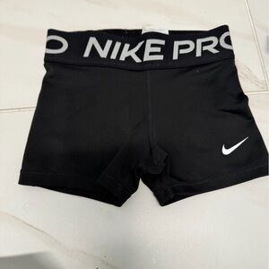 Nike Black Pro Shorts with White Logo